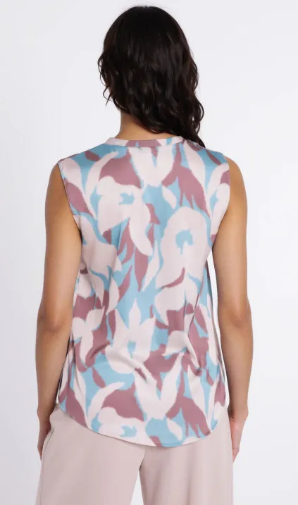 Bluzka z dekoltem w kształcie litery V - kwiaty