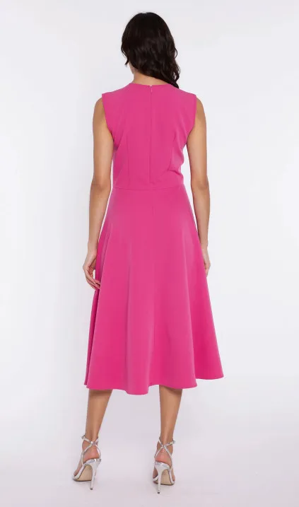 Sukienka z lamówką - róż