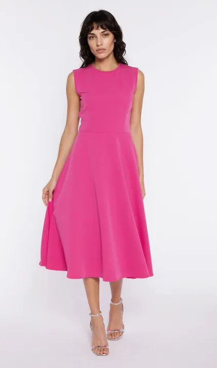 Sukienka z lamówką - róż