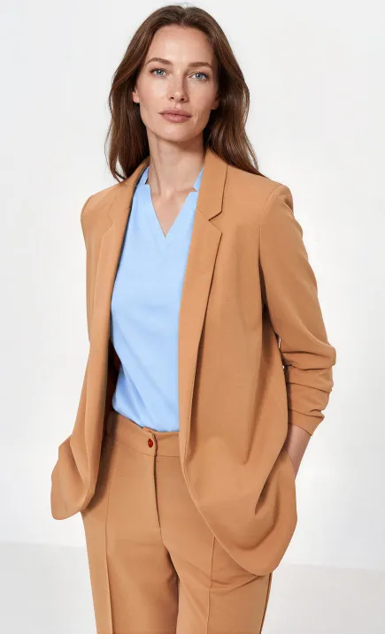 V-neck blouse - sky blue