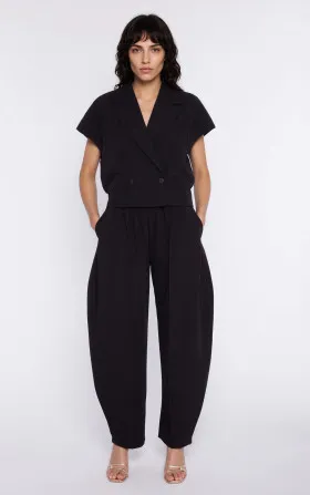 Barrel trousers - black