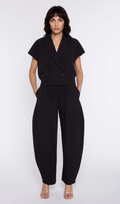 Barrel trousers - black