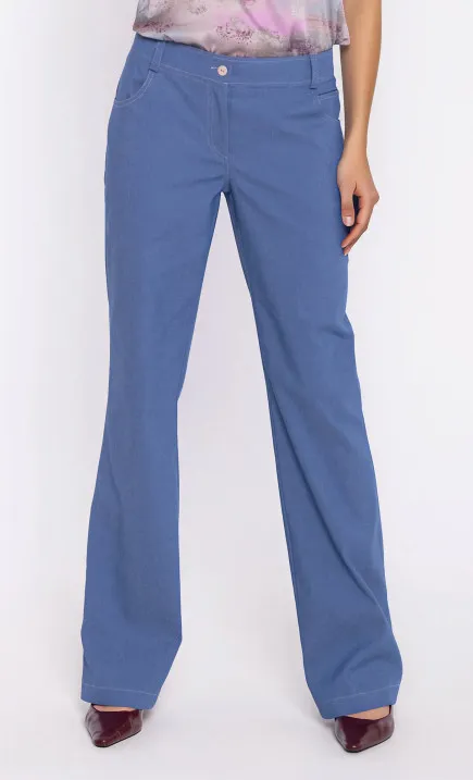 Jeansowe spodnie bootcut - niebieski denim