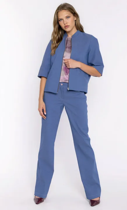 Jeansowa, luźna kurtka - niebieska denim