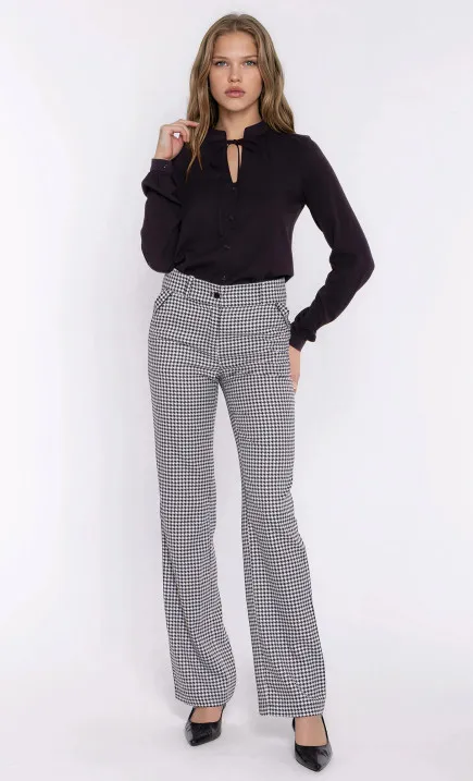 Trousers with wide leg in pepito