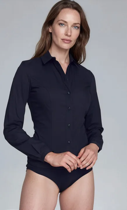 Elegancka czarna koszula body
