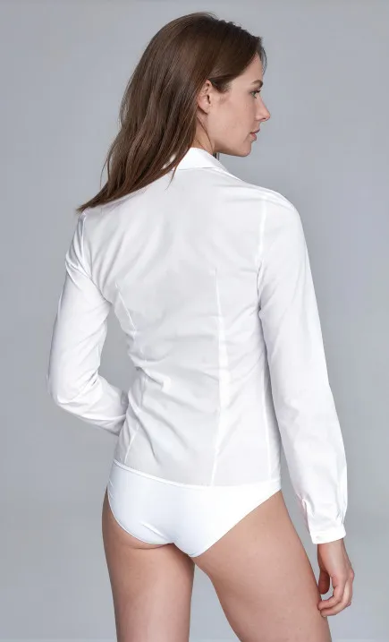 Elegancka biała koszula body