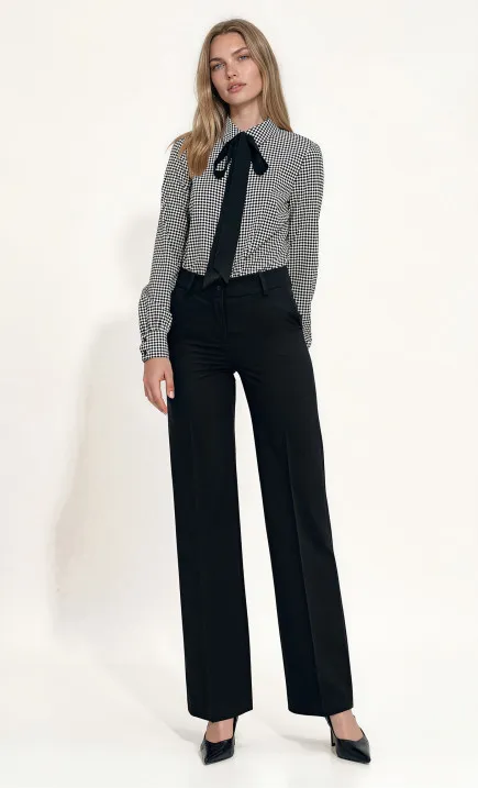 Spodnie typu wide leg- czarny