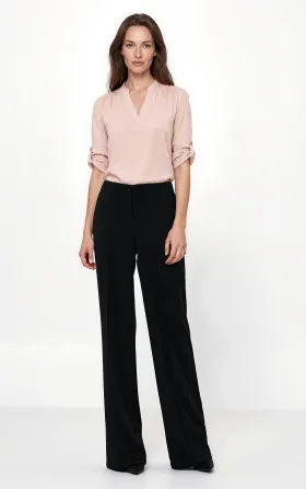 Czarne spodnie loose cut
