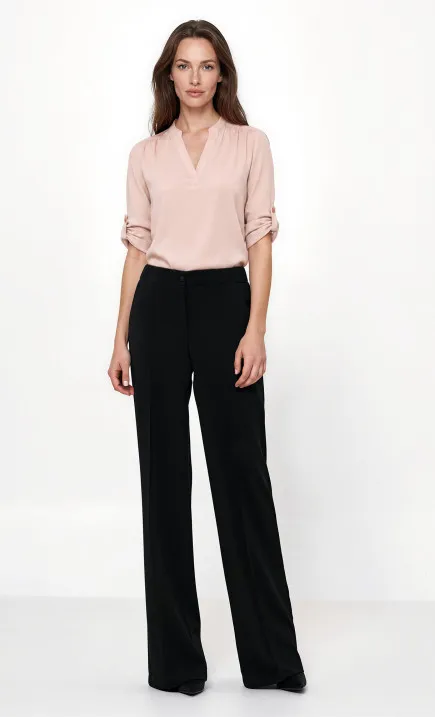 Czarne spodnie loose cut